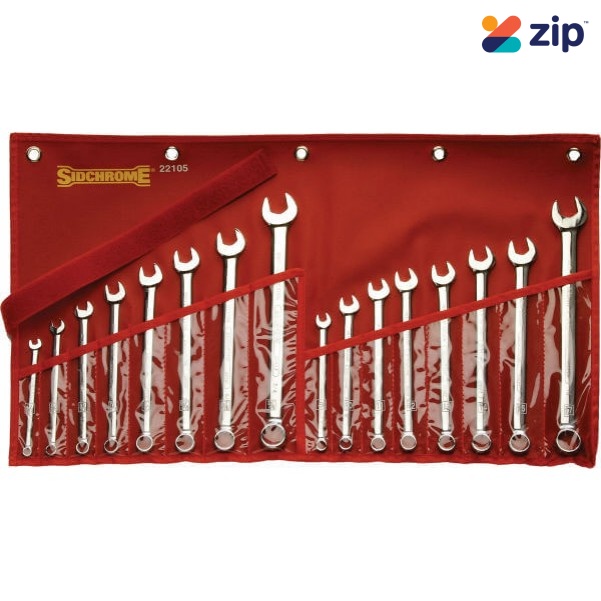 Sidchrome SCMT22105 - 16 Piece Ring & Open End Spanner Set - Metric & AF