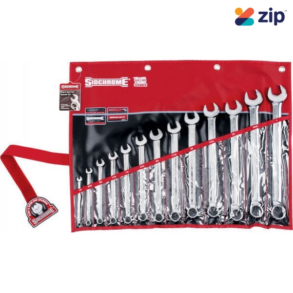 Sidchrome SCMT22410 - 13 Piece Ring & Open End Spanner Set - AF