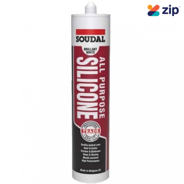 Soudal 121661 - 300ml Brilliant White All Purpose Silicone