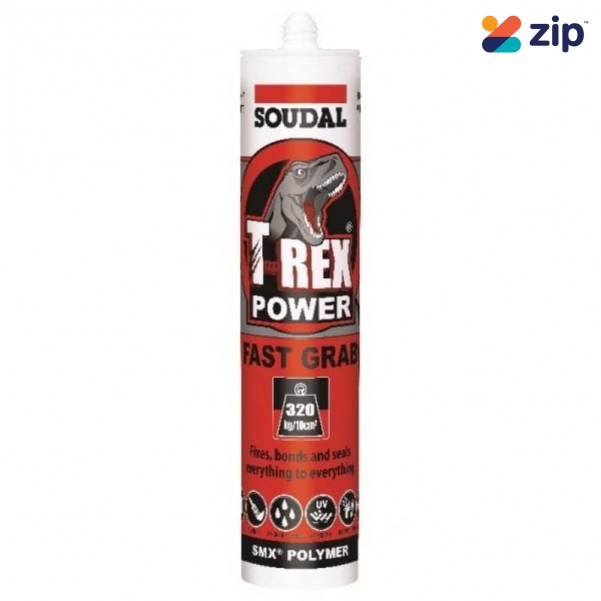 Soudal 121968 - 290ml Bright White T-Rex Power Fast Grab