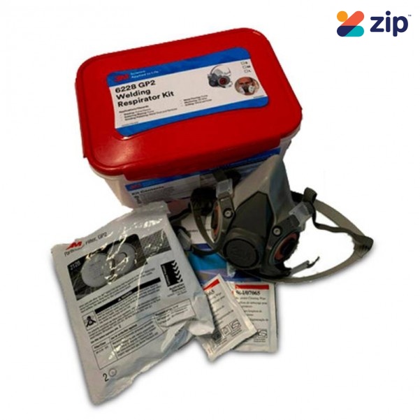 3M AT019448086 (6228) - Medium Size Includes Half Face Respirator Welding Respirator Kit