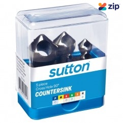 Sutton Tools C101SC1 - 5 Pieces 90° Cross Hole Deburring Countersink Set