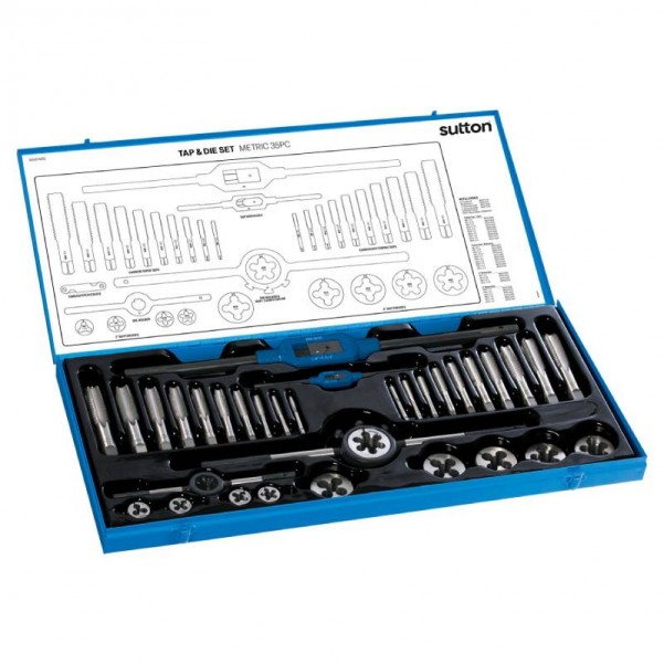 Sutton Tools M500M35 - 35 Pieces TD12 Metric Tap and Die Set