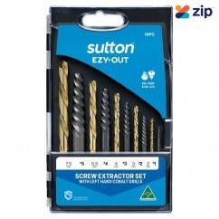 Sutton Tools M603S20L - 10 Piece Easy-Out Screw Extractor & Drill Set - Left Hand Drills