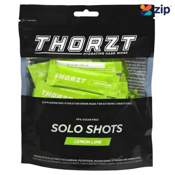 THORZT SSSFLL – 50 x 3gm Sachets  Lemon Lime Sugar Free Solo Shots