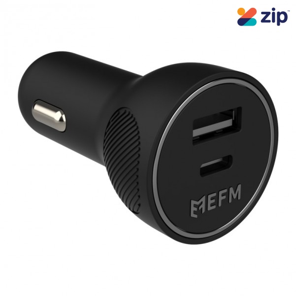 EFM 48W Dual Port Car Charger - Black - EFP48WU932BLA