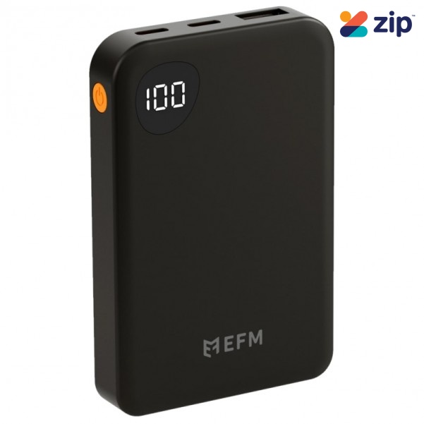 EFM 5 000mAh Essential Power Bank With Digital Display - Black - EFPB5EU932BLA