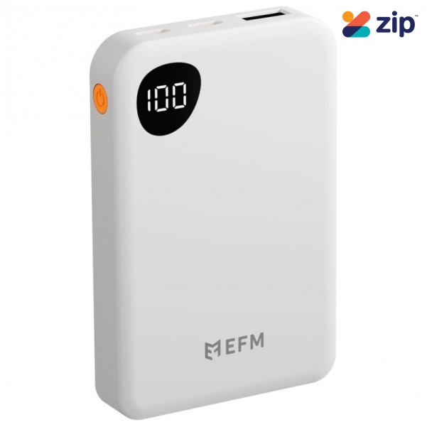 EFM 5 000mAh Essential Power Bank With Digital Display - White - EFPB5EU932WHI